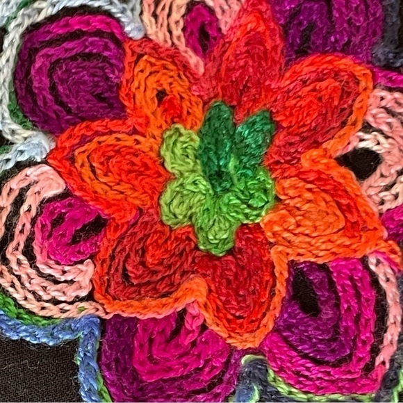 KAREN KANE OFF SHOULDER FLORAL EMBROIDERED MULTI COLOR TOP SIZE M - Picture 4 of 7